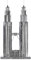 Piececool 3D Puzzle Metal Silver World Trade Center, Scenic Buildings Craft Model Kits for Adults to Build, 3D Puzzles Adult Teens for Stainless Steel, Ideal Gifts, Home Decoration, 38 Pieces