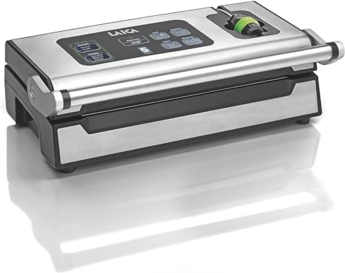 Macchina sigillatrice sottovuoto per alimenti LAICA VT3240 con fornitura extra di sacchetti per sottovuoto - Sigillatrice a caldo automatica per 100 cicli consecutivi
