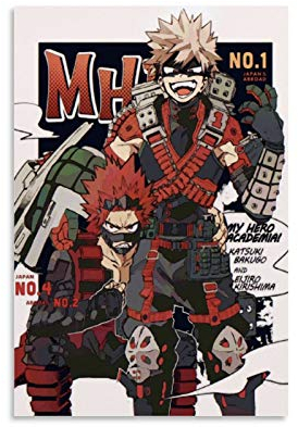 IEJDA Anime My Hero Academia Bakugou Katsuki und Kiribaku Poster, dekoratives Gemälde, Leinwand, Wandkunst, Wohnzimmer, Poster, Schlafzimmer, Gemälde, 40 x 60 cm