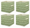 Holdfiturn 4 Pcs Cube Storage Box 27x27x28cm Foldable Storage Cubes for Home Office Nursery Organisation (Light Green)