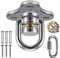 SELEWARE Crochet pivotant à 360° robuste avec mousqueton, balançoire pour intérieur et extérieur pour pneus, soucoupe, balançoire pour aire de jeux, chaise hamac