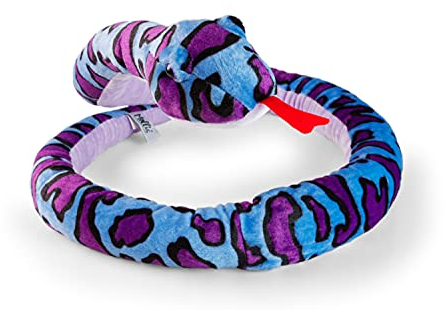 Mollis Kuscheltier - Kuschelschlange - 200 cm - Plüschtier-Schlange - Kinder-Kuscheltier - weiches Stofftier für Kinder und Babys (Violett)