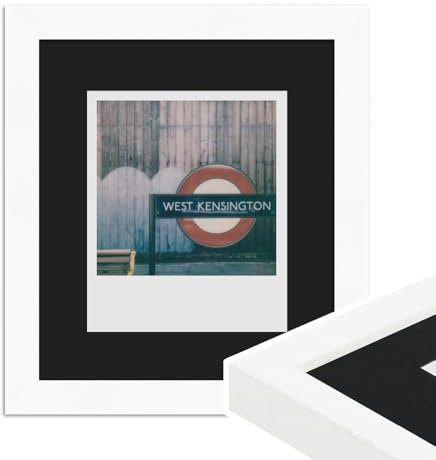 WANDStyle Polaroid Bilderrahmen Weiß, für 1 Sofortbild, aus Holz, im Stil Modern, zum Aufhängen, Made in Germany - H950