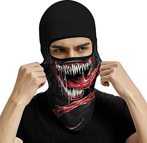 Cody Lundin Cagoule respirante pour ski, moto, Halloween, cosplay, sports de plein air, cyclisme, randonnée