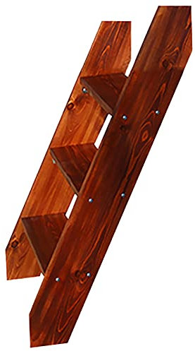 Scaletta Scala per Letto Scala Resistente Marrone del Letto Gemellato, Scale a Soppalco in Legno A 2/3/4/5 Gradini, Dormitorio Universitario Camera a Castello Biblioteca Scala Letto a Castello Vintage