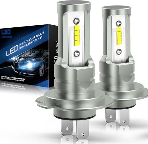 YPSNH Ampoule LED H7 CSP 16000LM 6500K Blanc, Ampoule LED pour Phare de Voiture DC 12V pour l'efficacité énergétique, Anti Erreur- Remplacement des Ampoules Halogènes et Kit Xenon,2Ampoules