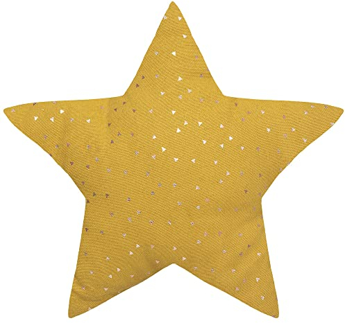 Atmosphera - Kinderkissen Berlingot Stern - Baumwolle - ockergelb - 40x40 cm - Ocker