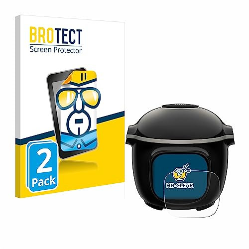 BROTECT (2 Stück Schutzfolie für Krups Cook4me Touch Wifi Displayschutz Folie Ultra-Klar