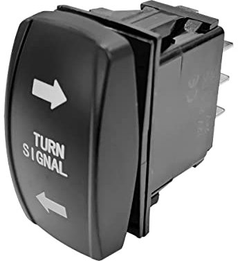 Tiardey DC 12V/20A 4 pin Interruttore a bilanciere di grado marino ON-Off-ON/aperto-chiuso/in-out con luce a LED e simboli delle frecce incise