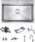 HGTRH Fregadero Cocina PequeñO INOX, Fregadero Acero Inoxidable 1 Seno Bajo Encimera Fregadero De Un Seno Cocina Inoxidable Baratos, Resistente A Los ArañAzos and A Altas Temperaturas