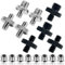 CKANDAY 16-Piece Camera Adapter Set: 1/4 to 3/8 Screw Converters, Black & Silver