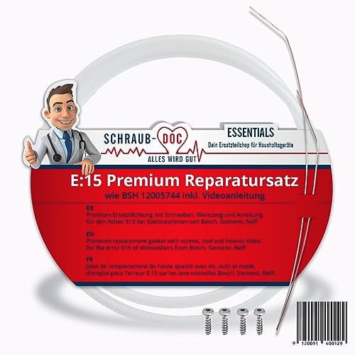 P&A Dishwasher Repair Kit, 182 mm Diameter for Bosch, Siemens, Neff - Including Seal, Screws, Tools and Instructions