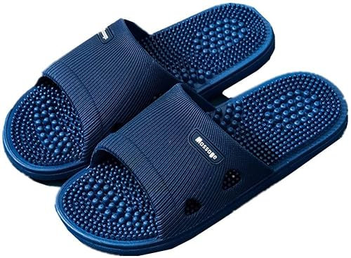 Akupressur Massage Hausschuhe Therapeutische Reflexzonenmassel Sandalen Für Fuß Akupoint Massage Shiatsu Arch Schmerz Relief Rutschfeste Massageschuhe Für Badewanne Dusche (42-43, BLUE)