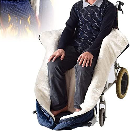Rollstuhldecke Erwachsene Winter, Wasserdichte Mit Fleece Gefütterte Rollstuhldecke Beindecke Tragbare Winter Warm Rollstuhlsack Schlupfsack Rollstuhl-Zubehör Für Patienten, Älteste, Kaltes Wetter