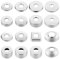 Lot de 2 robinets de douche Ø 25 mm (3/4), rosace de recouvrement en acier inoxydable, rosace filetée, rosace pour robinets de douche, robinets, tuyau de chauffage (argenté, 100 x 25)