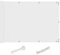 QINGLV Brise Vue 60x200cm Paravent Bâche Jardin Balcon UV RéSistant Imperméable Brise Vue Terrasse pour Terrasse, Jardin, Piscine, Patio, Bordure -Blanc