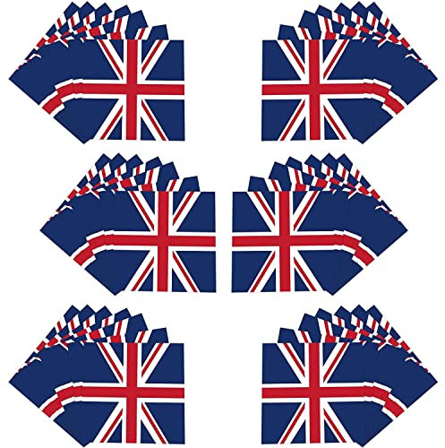 Lizzy 120 Union Jack Napkins | Plate Bowls Royal Event Lunch Dinner Table Tableware Set Decoration Accessories Indoor Outdoor Party
