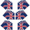Lizzy 120 Union Jack Napkins | Plate Bowls Royal Event Lunch Dinner Table Tableware Set Decoration Accessories Indoor Outdoor Party