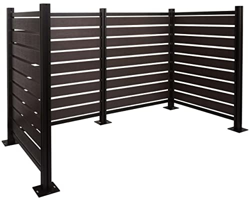 Clôture pour poubelles en Aluminium HWC-K57 Extensible 130x206x110cm Anthracite