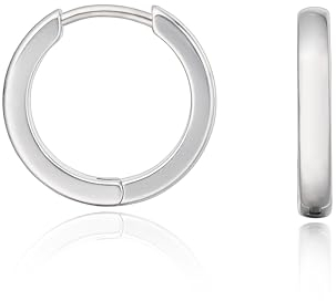 Limerencia G23 reines Titanhypoallergen Huggie Hoop Ohrringe für Frauen Mädchen sensible Ohren (8 Millimeters, Silver)