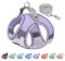 AIITLE Teacup Puppy Harness with Leash - Adjustable Soft Vest with Magic Velcro & Reflective Safety Strips, Easy-Put-On for Poodles, Pomeranians - Gym, Hiking, Travel (Purple-White, S)