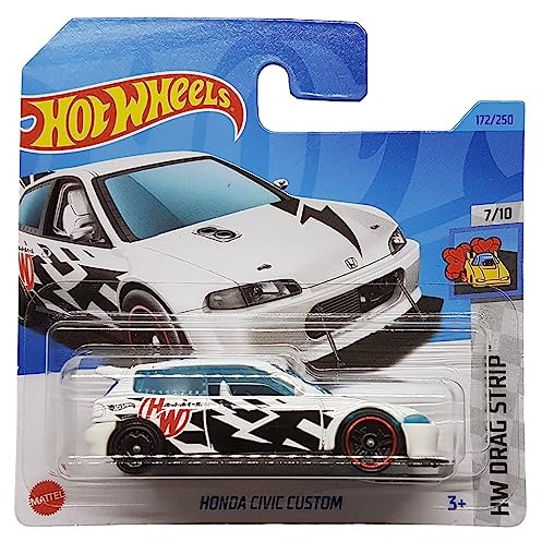 Hot Wheels - Honda Civic Custom - HW Drag Strip 7/10 - HKH33 - Short Card - Weiss - Mattel 2023