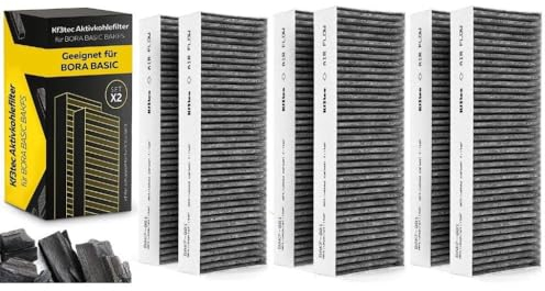 KF3TEC® Aktivkohlefilter-Set für Bora Basic BAKFS (6 Filter) und BIU/BHU/BFIU Dunstabzugshauben/Maximal 2 Stück pro Kunde - 3er Pack