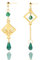 PQKL-Party Genshin Impact Venti Ohrringe - Wind Element Asymmetrische Ohrhänger, Cosplay Schmuck Zubehör, Merch Geschenke für Gaming Mädchen Fan