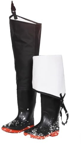 Stivali A Coscia da Pesca Stivali da trampoliere Caldi per Esterni da 80 cm / 31,5 Pollici, Suola Oxford Antiscivolo, Stivali da Pesca per Caccia e Agricoltura (Color : Black, Size : 44 EU)
