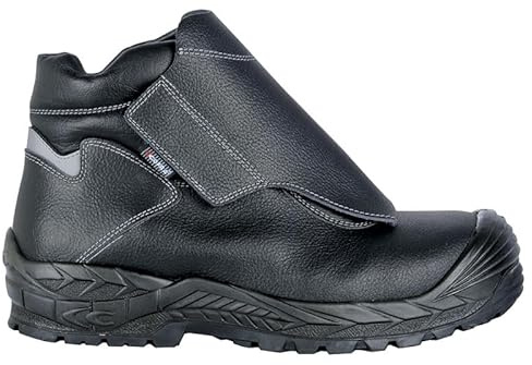 COFRA Fuse S3S Ci HRO FO SR Größe Schweißerschuhe aus schwarzem Leder/Textil. Schwarz/Folie APT Unfallschutz Arbeit Schweißer, Schwarz , 46 EU