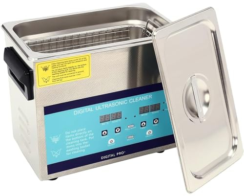 Ultrasonic Cleaner, 3.2L Ultrasonic Cleaner with Heater and Timer, 120W Stainless Steel Vinyl Records Cleaning Machine, Used for Cleaning Jewelry, Glasses, Watches, Etc