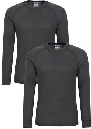 Mountain Warehouse Talus Mens Baselayer Top Multipack Charcoal (2 Pack) L