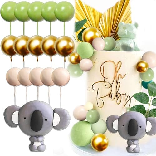 JeVenis Jungle Babykuchen Dekoration Tortendeko Tiere Kuchendeko Geburtstag Dschungel Deko Dschungel Themed Tortendeko für Geburtstag Party