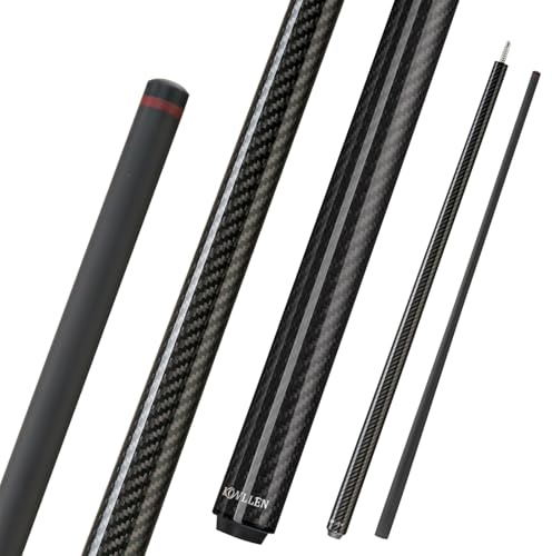 KONLLEN Taco de rotura de fibra de carbono, palo de billar de 58 pulgadas, punta de 13 mm