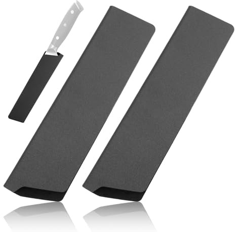 2 PCs Knife Sheath,Universal Knife Edge Guards Set For 6-8 inch Knife Knives Universal Blade Edge Cover Guards for Cooks and Kitchen Knives(Black)