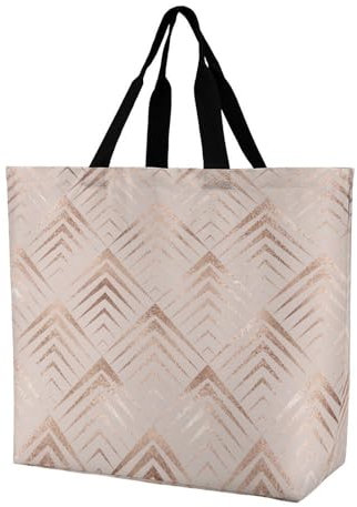 VYJLOO Rose Gold Femme Sac À Main Shopping Sac Cabas Fourre Tout Grand Sac À Bandoulière 40x16x40cm