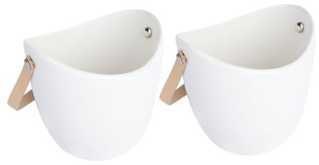 OFFSCH Hängende Pflanzentöpfe Indoor Aus Keramik Wandbehang Blumentopf Hänge Pflanzer Für Innenbereich Gartenaccessoire