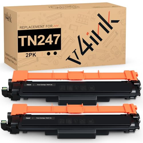v4ink TN247 TN-247BK Toner Value Pack Kompatibel für Brother TN-243CMYK TN-243 TN243 TN-247 für MFC-L3750CDW MFC-L3770CDW MFC-L3710CW DCP-L3550CDW DCP-L3510CDW HL-L3210CW Drucker (2 Schwarz)