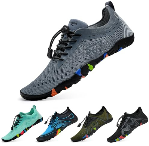 WateLves Chaussures De Bain Et d'eau pour Femmes Et Hommes,Sèches Vite,Faciles À Enfiler.pour Plongée,Surf,Sports Nautiques,Randonnée,Yoga,Quotidien.Tailles 36 EU
