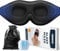 INNELO 3D Schlafmaske für Seitenschläfer, 100% Lichtblockierung, Bequeme Schlafbrille für Frauen Herren, mit Speicherbeutel & Ohrstöpseln, Augenmaske für Flugreisen, Büro, Wimpernverlängerung, Schwarz