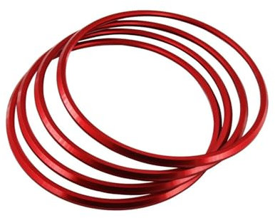 Yurefax Auto AC Vent Trim Ring Aufkleber for SLK SLC R172 SLC180 SLC200 SCL300 SLC43 AMG Klimaanlage Outlet Dekorieren Abdeckung Lüftungsblende für Autoklimaanlage(SLC SLK R172 Red)