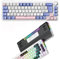 Xiao Yukai's Store-Teclas en Español，RGB Retroiluminado, Diseño en Blanco, Teclado mecánico silencioso con Cable AG68, Adecuado para Oficina, Juegos, Deportes electrónicos, etc
