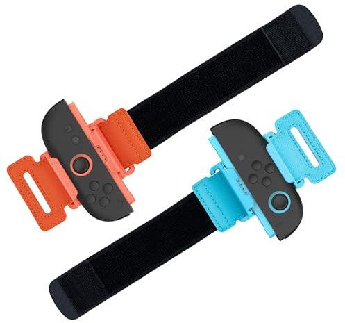 Mcbazel Pulsera para Nintendo Switch 2 Joycon 2025, Just Dance 2025 Joycon 2 Correa de Mano, Accesorio para Mando Correa para Nintendo Switch 2 Joycon - Naranja y Azul