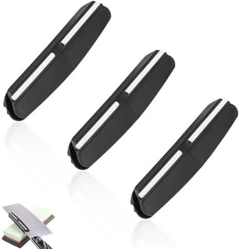 3 Stück Schleifhilfe Set,Schleifhilfe Messer,Messer Schleifen,Messerschleifer Knife Sharpener,Schärfhilfe 15 Grad,Manuelles Messerschärfer Winkel Halter für Schärfen auf Schleifsteinen für Anfänger