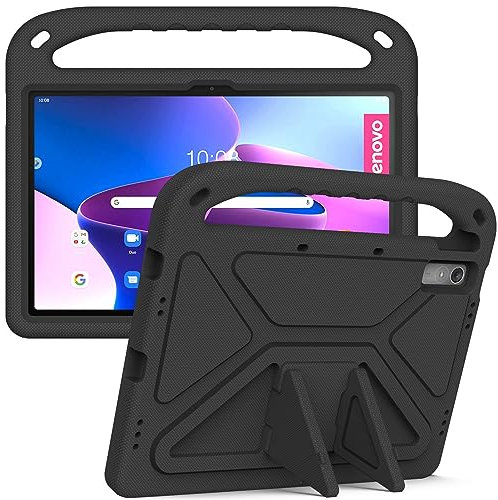 Tablet travel Kids Case Compatible with Lenovo Tab P11 2nd Gen Case 11.5 Inch TB350FU/Pad Plus 2023,Light Weight Shock Proof Handle Stand Kids Friendly Protective Cover Case Tablet Protection(BLACK)