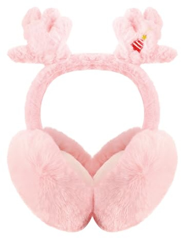 Cache Oreille Femme Cache-Oreilles d'Hiver en Forme d'animaux Mignons Fausse Fourrure Douce Pliable, Chaud et Protecteur Contre Le Froid pour Filles et Garçons Pré-Ados Accessoires d'Extérieur Chauds