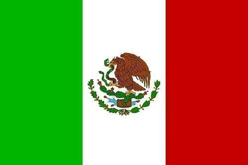 Top Qualität - Flagge MEXIKO Mexico Fahne, 250 x 150 cm, EXTREM REIßFEST, Keine BILLIG-CHINAWARE, Stoffgewicht ca. 100 g/m², sehr robust, extra starke Messing-Ösen - mehrfach umlaufend genäht, ideal als Hissflagge Hissfahne für Innen/Außen,
