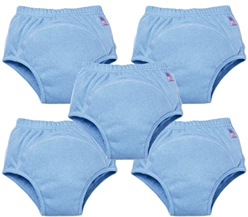 Bambino Mio, Culotte d'apprentissage Lavable, unisexe, pour garçons et filles, bleu, 2-3 ans, lot de 5