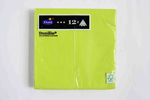 Duni Poesie-Servietten aus Dunilin Uni kiwi, 40 x 40 cm, 12 Stück