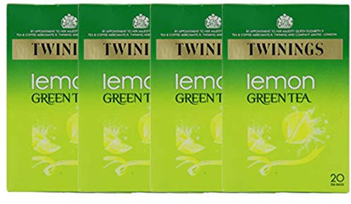 Twinings Lemon Green Tea, 20 Teabags (Pack of 4)